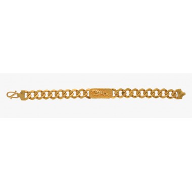 MAJESTIC TIGER CASTING 22K GOLD CHAIN BRACELET FOR MEN
